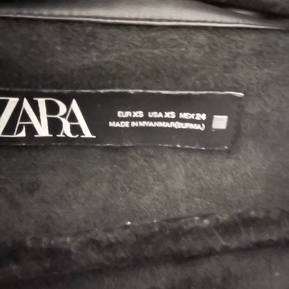 Zara Faux Long Leather Jacket - Picture 2 of 3